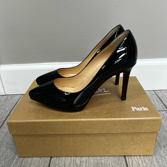 Christian Louboutin Black Pigalle Plato 120 Patent Calf - Picture 2 of 8